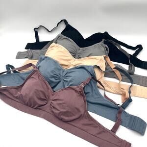 Breastfeeding and Pumping Bras XL, Maternity or Nursing Postpartum, Bundle of 5